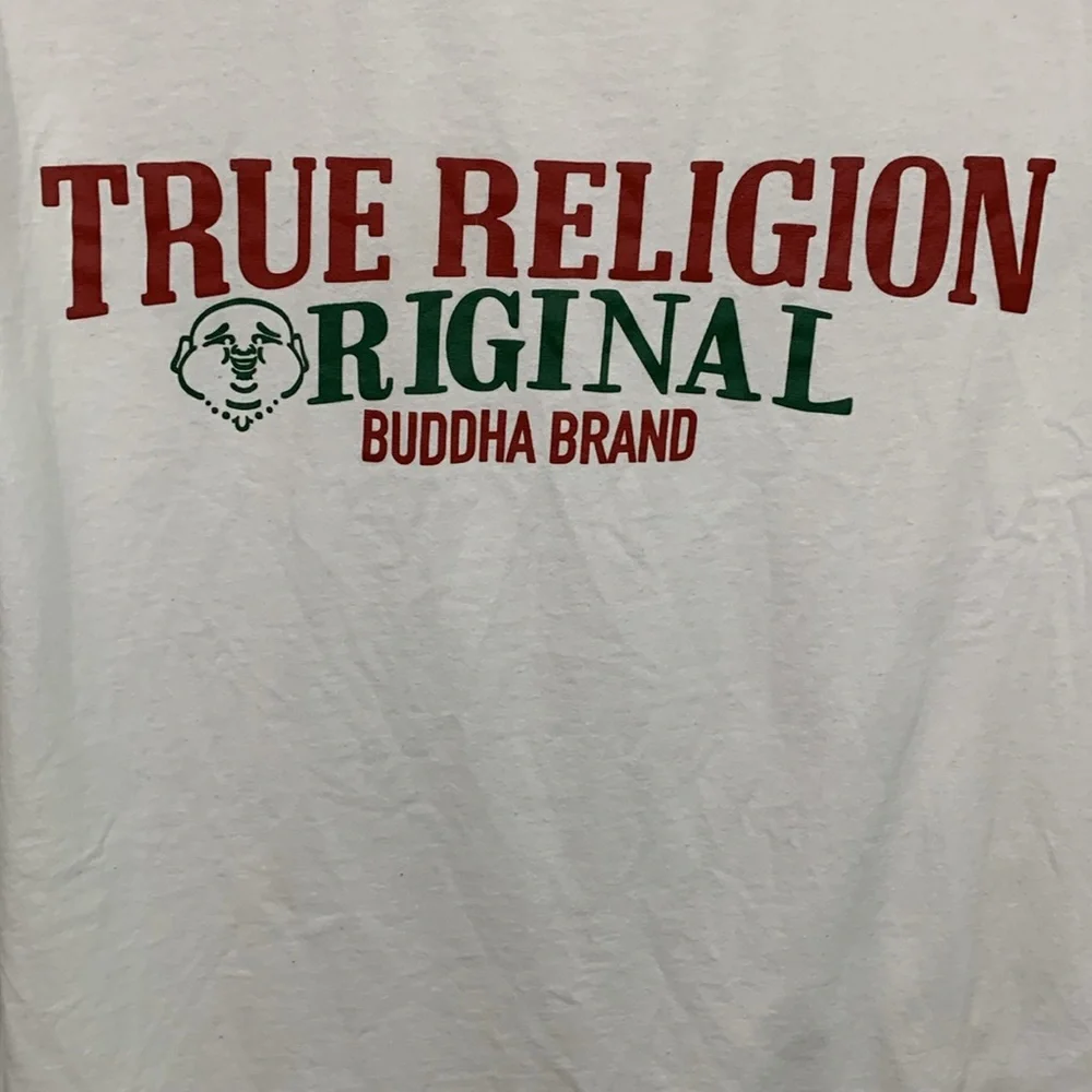 True Religion Original Buddha Brand 100% Cotton Screen‎ Print Tee size M